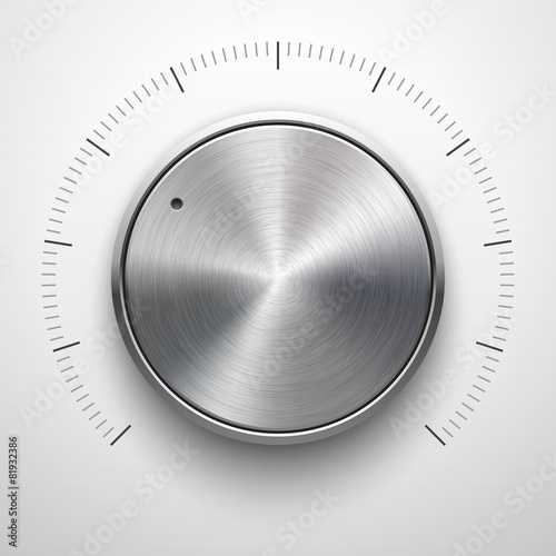 Abstract Technology Volume Knob with Metal Texture