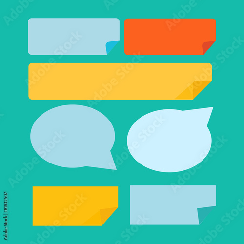 set of seven color flat frames