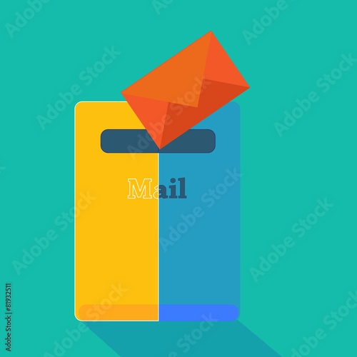 flat illustration sending mail envelope