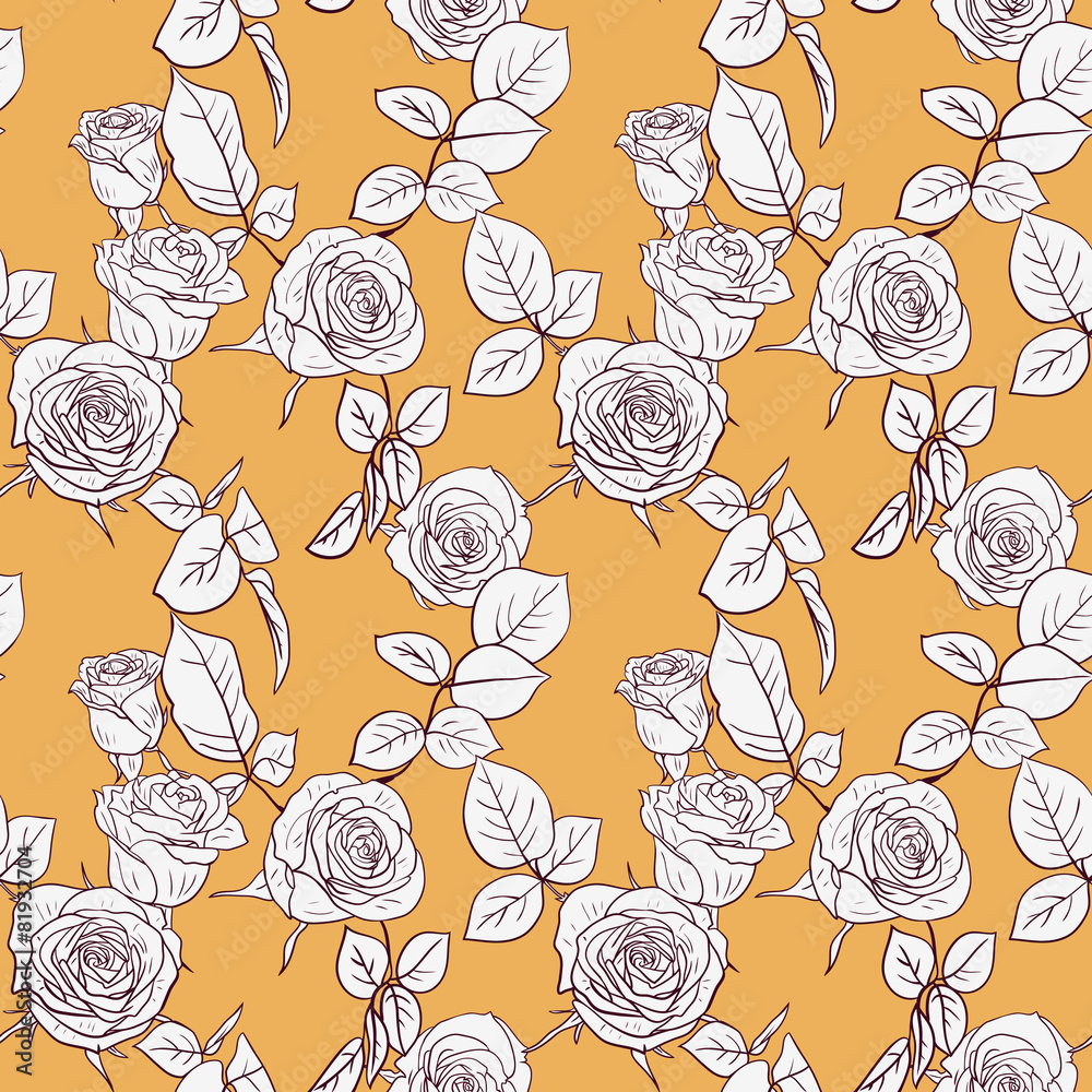 Seamless pattern with roses Seamless pattern with roses