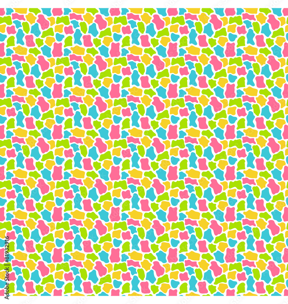 Bright fun abstract seamless pattern with uneven spots Bright fun abstract seamless pattern with uneven spots