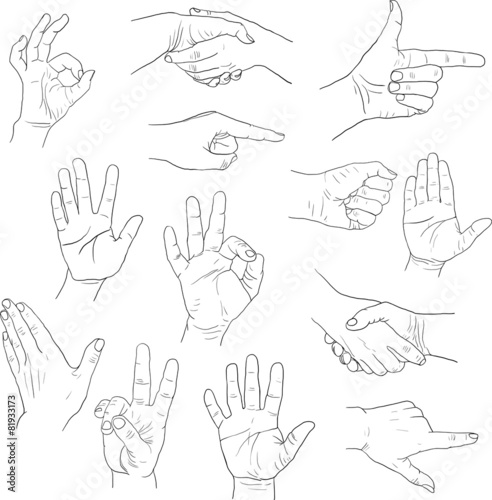 sketch drawing hands