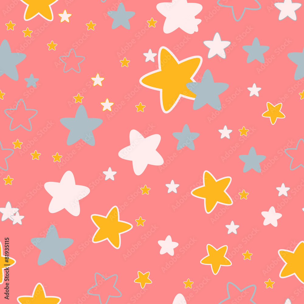 seamless  pattern with stars