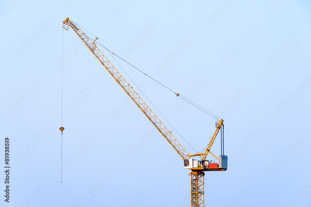 Crane on a building