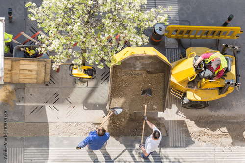 Baustelle von oben