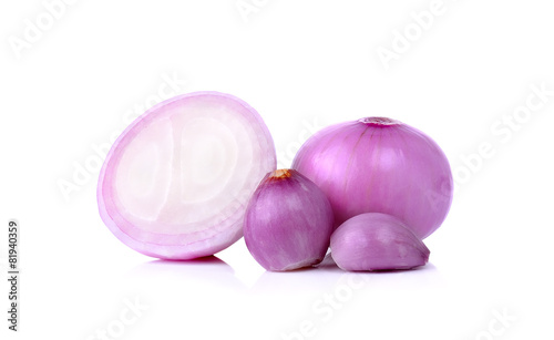 shallots isolated on a white background