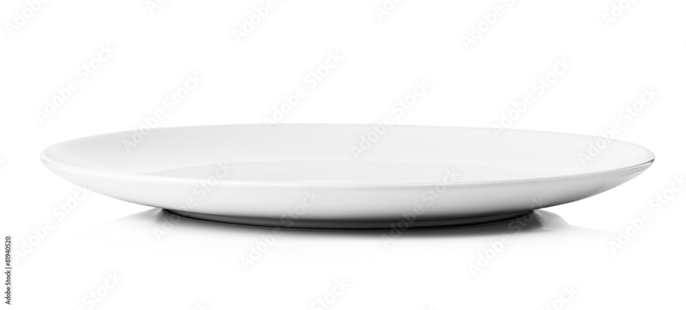 white plate isolated on a white background white plate isolated on a white background