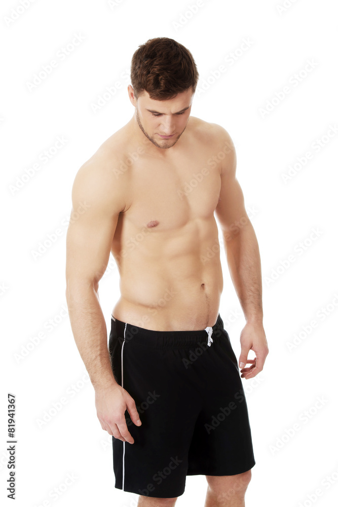 Sexy muscular man. Sexy muscular man.