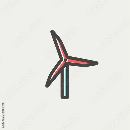 Windmill thin line icon