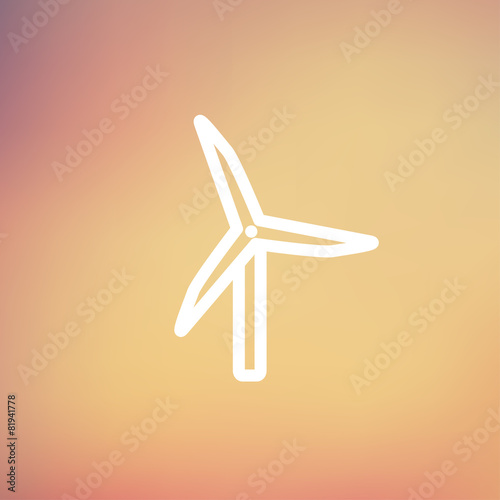 Windmill thin line icon