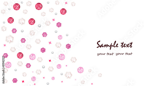 Pink diamonds decorative vector background