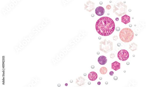 Pink shining diamonds vector background