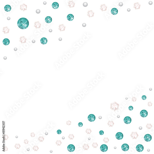 Green diamonds decorative background vector
