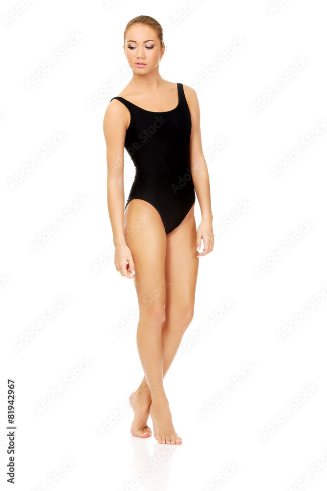 Young beautiful woman in swimsuit. Young beautiful woman in swimsuit.