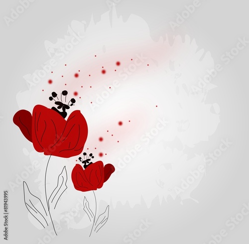 Fototapeta Naklejka Na Ścianę i Meble -  Poppies background