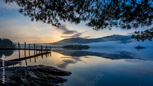 Morning mist on Derwentwater, Keswick, The Lake District