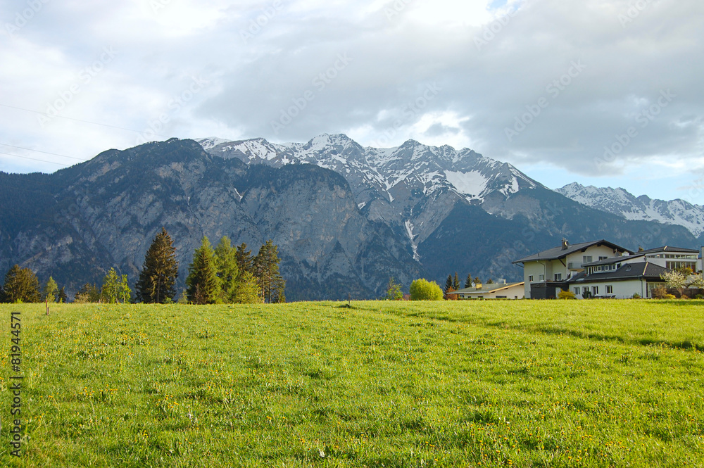 Spring landscape in Switzerland