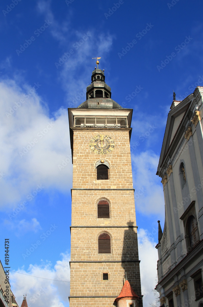Obraz premium Black Tower, Ceske Budejovice, Czech Republic