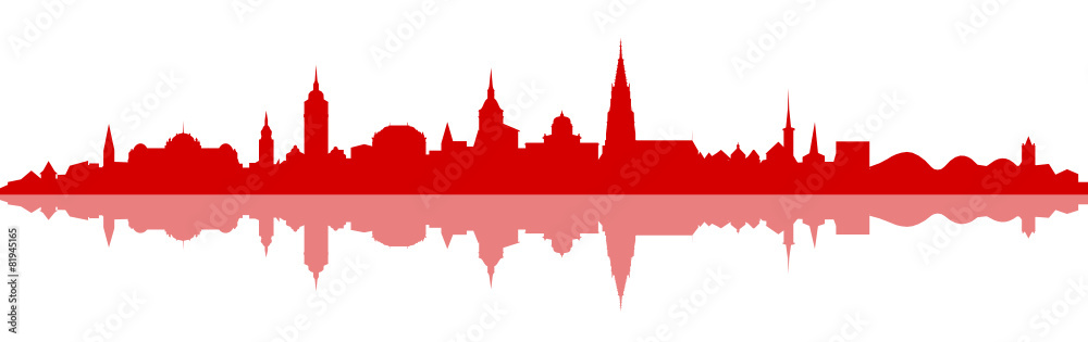 Fototapeta premium Skyline Bern rot