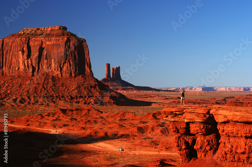 Young woman at Monument Valley