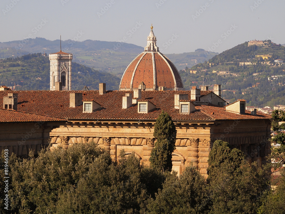 Firenze,Palazzo Pitti e Duomo.
