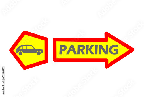Car parking tag - vector illustration.