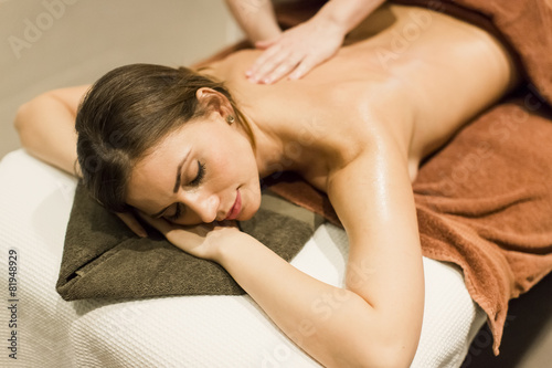 Young woman having a massage
