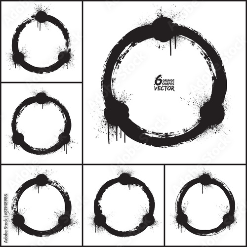 Vector Grunge Shapes Set
