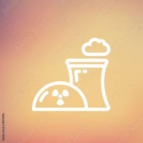 Ecology  with propeller design thin line icon