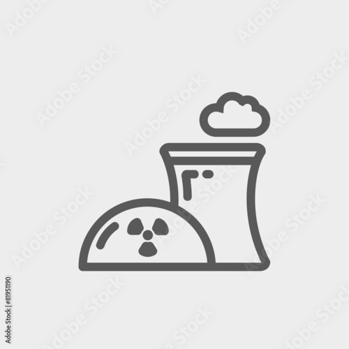 Ecology  with propeller design thin line icon