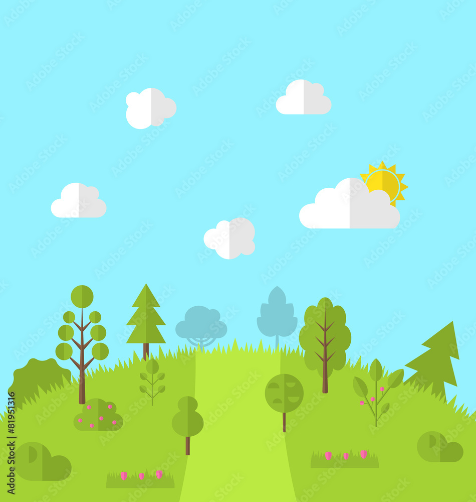 Landscape woods valley hill forest land scene view background Landscape woods valley hill forest land scene view background