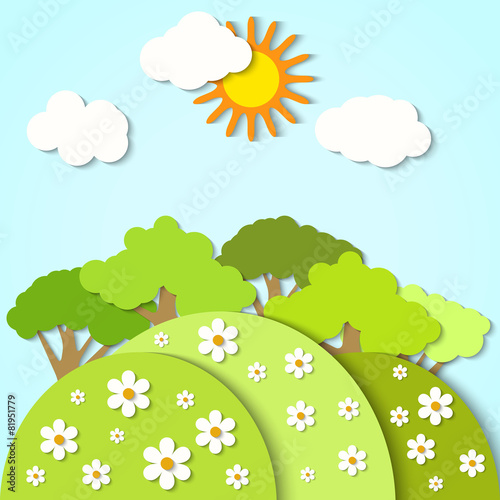 Vector paper landscape