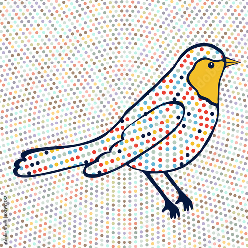 An illustration of beautiful colorful bird