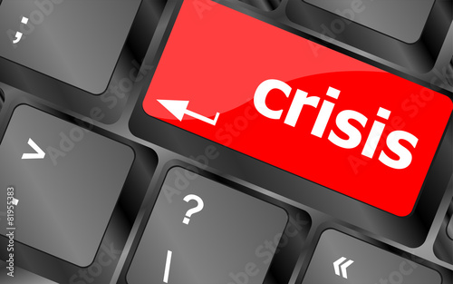 crisis risk management key showing business insurance vector