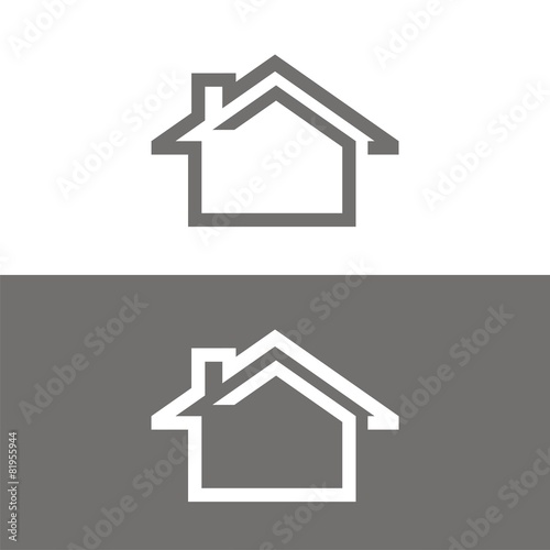 Icono casa línea BN