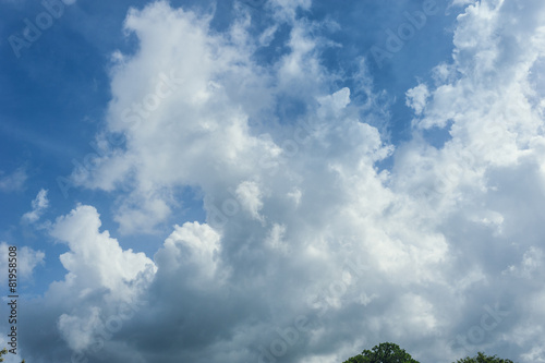 Blue sky and clouds. Summer day background © andreiko