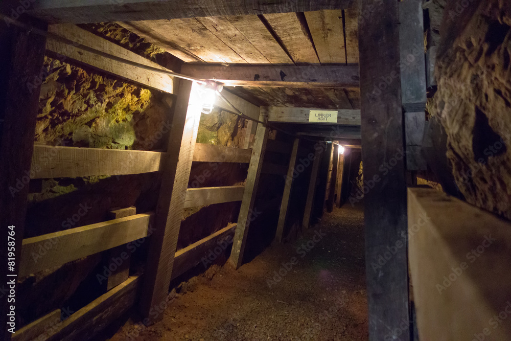 undergroung mine passage in the mountains undergroung mine passage in the mountains