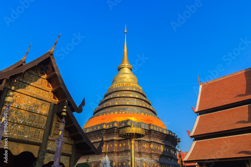 Pra That Lampang Luang, the famous ancient buddhist temple locat