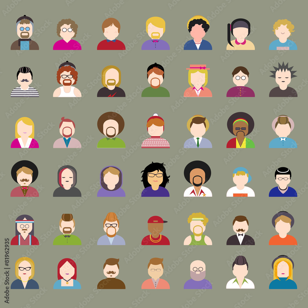 People Diversity Portrait Design Characters Avatar Vector People Diversity Portrait Design Characters Avatar Vector