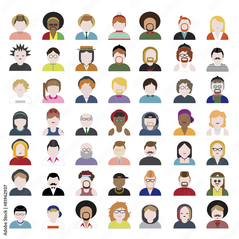 People Diversity Portrait Design Characters Avatar Vector People Diversity Portrait Design Characters Avatar Vector