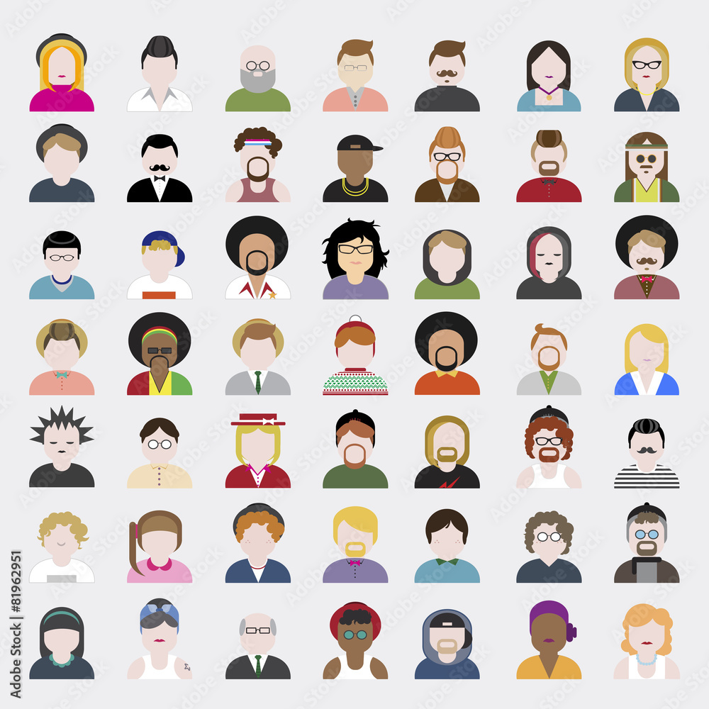 People Diversity Portrait Design Characters Avatar Vector People Diversity Portrait Design Characters Avatar Vector