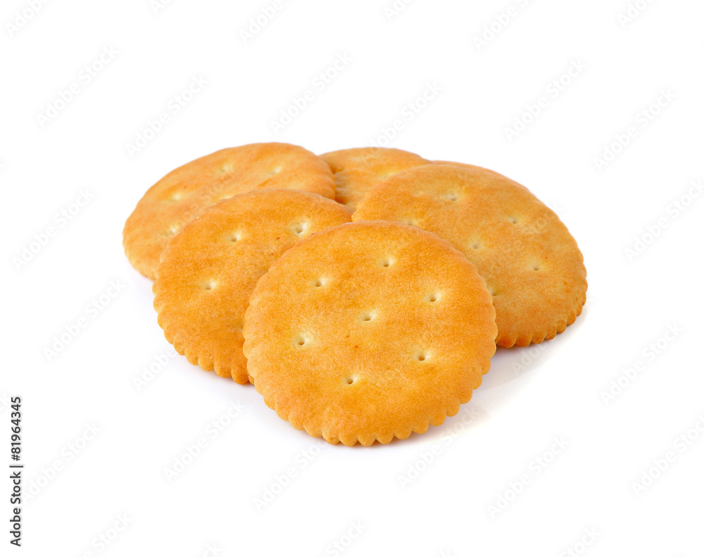 Cracker isolated on over white background Cracker isolated on over white background