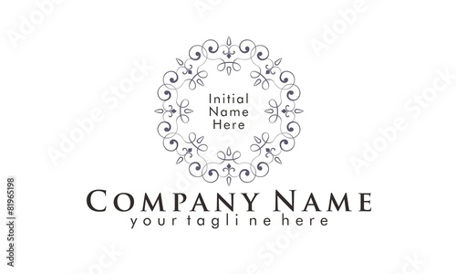 Frame floral outline Hipster vector