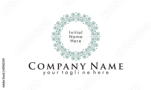 Frame floral outline Hipster vector