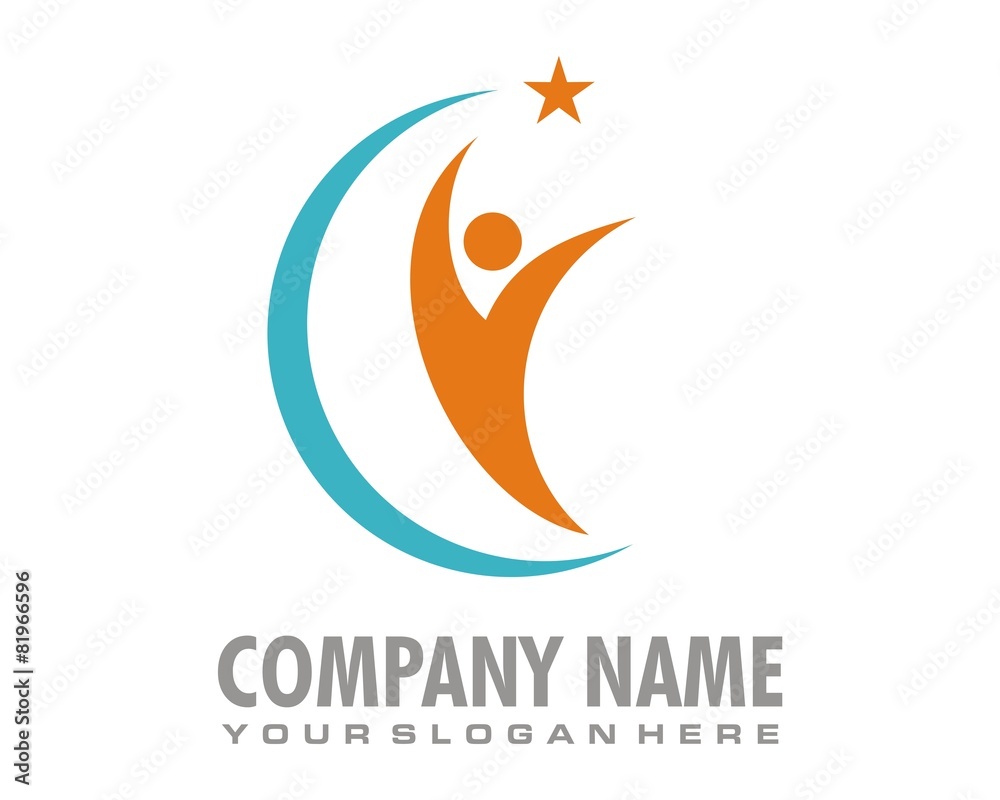 star person logo image vector star person logo image vector