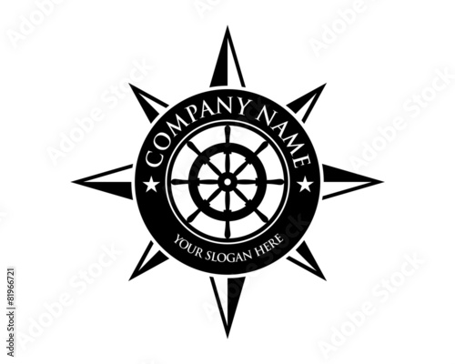 compass direction logo image vector