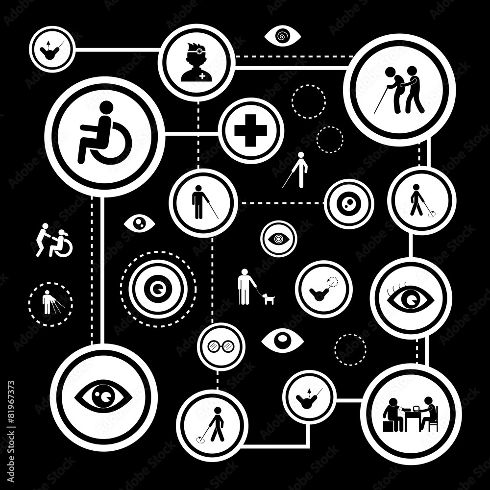 blind man icon set blind man icon set