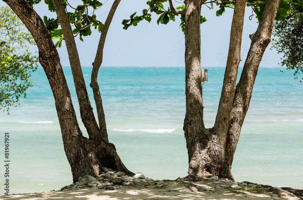 Beach and blue sea