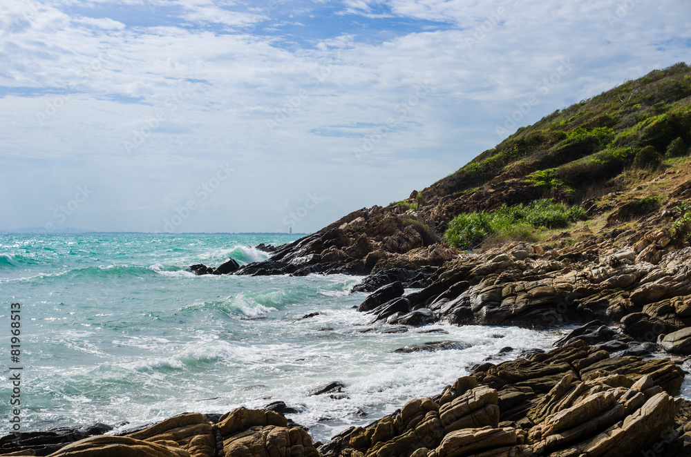 Beach and blue sea