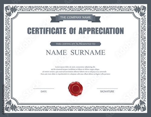 Vector certificate template.